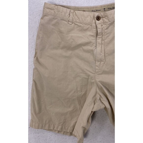 Tommy Bahama Mens Shorts 32 Khaki Tan Beige Chino Flat Front Casual Golf  9" - Picture 4 of 10